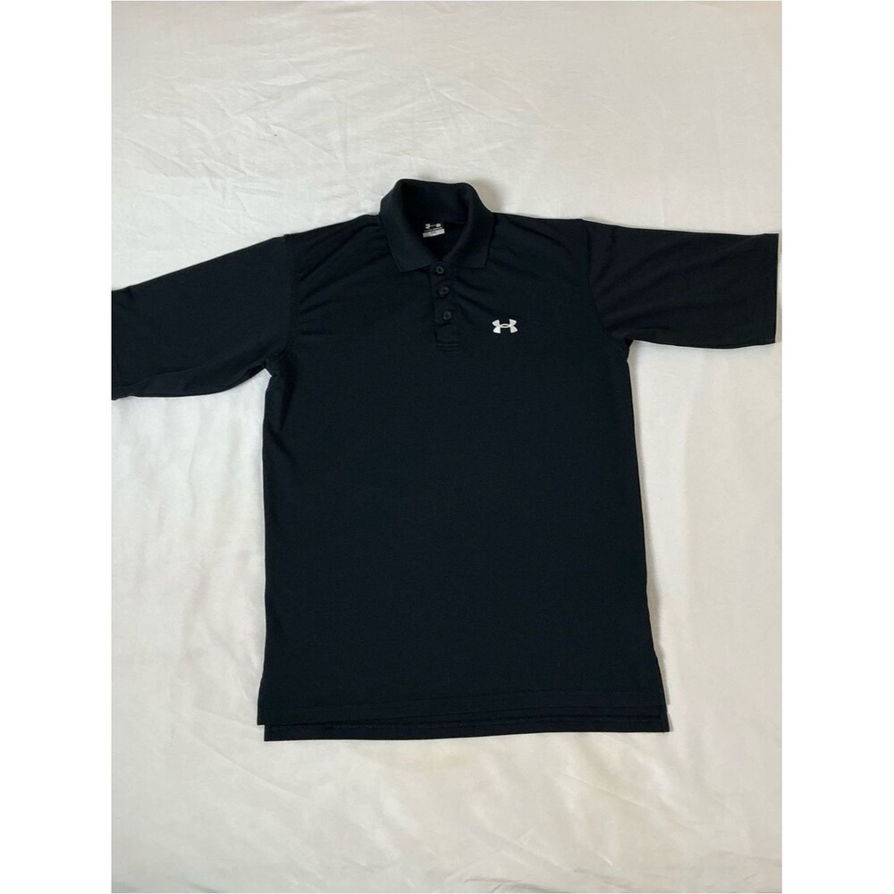 Under Armour Mens Black Short Sleeve Polo Small